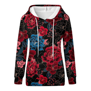 Sudadera con Capucha Personalizada para Mujer, Impresión por Sublimación Frontal, Transpirable, de Secado Rápido, Cortavientos, Servicio OEM, Impresión Digital Completa - Product Image 1