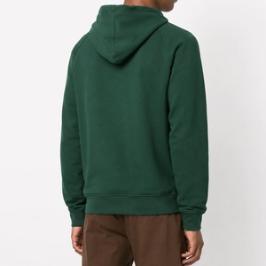 Sweat-shirt à capuche unisexe vert foncé, coupe classique, manches raglan, couleur unie, décontracté, en coton tricoté, avec poche, pour l'hiver, séchage rapide - Product Image 3