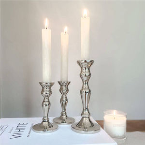 Luxury Gold <b>Brass</b> Metal Pillar Candle Holder Stand Set Vintage Polished Taper <b>Candlestick</b> For Wedding Table Centerpiece Decor - Product Image 5