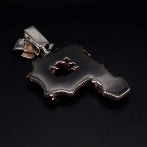 Colgante de letra inicial de plata 925 con incrustaciones de moissanita, estilo hip-hop, para hombre, compatible con cadena cubana, venta al por mayor. - Product Image 5