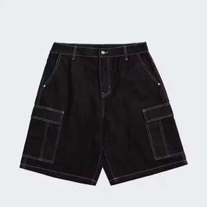 Shorts en jean décontractés pour hommes avec fermeture éclair, style streetwear, tissage soigné - Product Image 3
