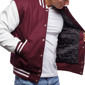 Wholesale Trending Plus Size <b>Men's</b> Casual Varsity <b>Jacket</b> Custom Logo Baseball <b>Letter</b> Streetwear College Letterman Winter Knitted - Product Image 6