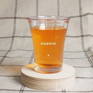 Vaso Doppio para Espresso de 160 ml, Personalizado, Transparente, de Plástico Ecozen, Pequeño, para Café Espresso y Postres - Product Image 5