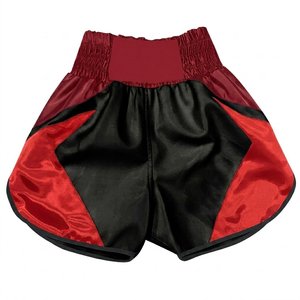 Shorts de boxe unisexe blanc et noir, en satin, respirants, séchage rapide, coupe ample, 100 % polyester, vêtements d'arts martiaux, taille adulte - Product Image 4