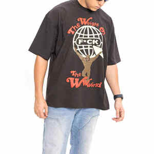 100 Cotton <b>Screen</b> Puff Print Cotton / <b>Bamboo</b> Fiber Plus Size Men's T-Shirts From Pakistan - Product Image 4