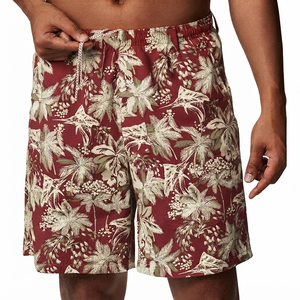 Best Selling Quality Summer Casual Solid Men's Cotton <b>Elastic</b> Waist Breathable Eco-Friendly Quick Dry Beach Surf Swim Men Shorts - Product Image 4