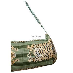 Bolsa para Esterilla de Yoga Acolchada Moderna con Estampado de Tigre Rugiente, de Algodón, 3mm de Grosor, Diseño Plegable, Unisex, Correa Ajustable, Múltiples Colores - Product Image 2