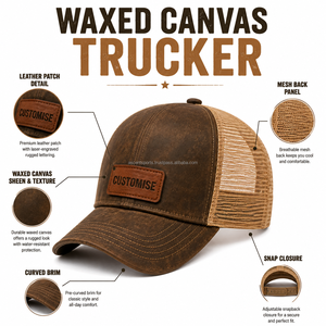Gorra Trucker Personalizada de 5 Paneles para Hombre, con Logotipo Bordado, Malla, Ajustable, Cierre a Presión, Venta al Por Mayor - Product Image 6