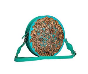 Luxury Design Western Bohemian Women's Real <b>Leather</b> Canteen <b>Bag</b> & <b>Messenger</b> Handbag Hand-Tooling Custom Pattern Autumn Season - Product Image 3