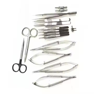 Ensemble d'instruments de micro-chirurgie pour interventions manuelles et chirurgies de précision, outils médicaux manuels en acier inoxydable - Product Image 1