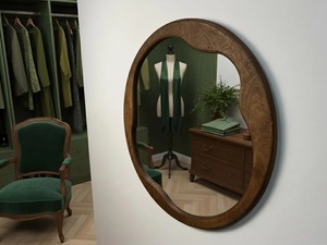 Elegant Wooden <b>Frame</b> Mirror Suitable For Dressing Area Adds Warmth And Modern Look To Your Space Wholesale From India - Product Image 6