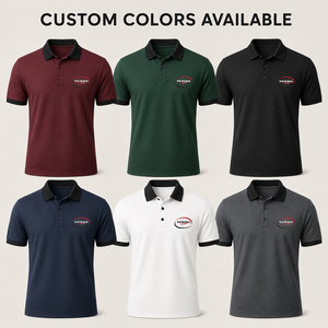 Polo de Manga Corta Rojo para Hombre Terzo, con Logotipo Bordado, Ribete en Contraste, Corte Regular, Estilo Casual - Product Image 6