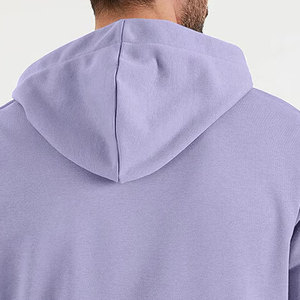 Sudadera con Capucha Morada para Hombre, Corte Regular, Tejido de Algodón, Estilo Casual para Otoño, Diseño con Bolsillo, Logotipo en la Manga Izquierda - Product Image 5
