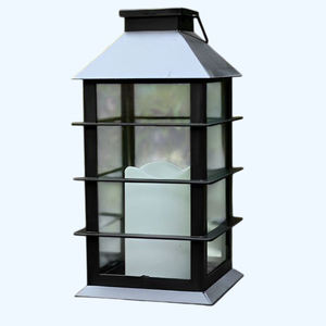 Lámpara de Metal para Exteriores, Decorativa para el Hogar, Acabado Negro Mate Plateado, Metal y Vidrio, Estilo Moderno, Más Vendida - Product Image 5