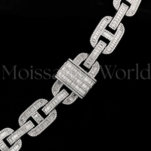 Chaîne cubaine en argent 925 très demandée pour hommes et femmes, style hip-hop, bijoux de mode streetwear, accessoire à vendre - Product Image 2