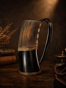 Jarra de Cuerno Vikinga Valhalla Juego de Tronos Casa Stark con Asa y Grabado de Lobo para Cerveza, Vino, Hidromiel y Cerveza Alemana - Product Image 6