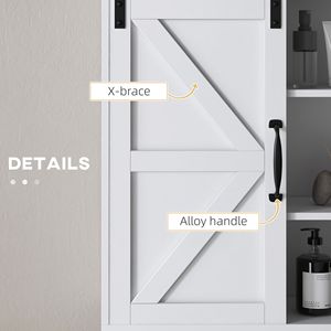 Armadietto da Parete Classico e Lussuoso in MDF Bianco con Porta Scorrevole e Ripiano Regolabile (22.75x7.75x24.5) - Product Image 6