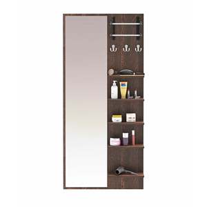 New Arrival Freddie Engineered Wood Wall Mount Dressing <b>Table</b> Organizer Makeup <b>Vanity</b> with <b>Mirror</b>, Storage Shelves. - Product Image 6