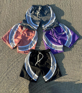 2024 nouveauté haute qualité hommes Multi couleur côté rayé Shorts coton Shorts de bain rayé Shorts pour homme par Gucha Sports - Product Image 1