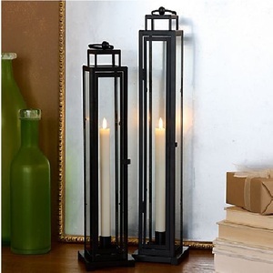 Portavelas Rectangular de Metal Negro de Diseño Moderno para Decoración del Hogar - Product Image 3