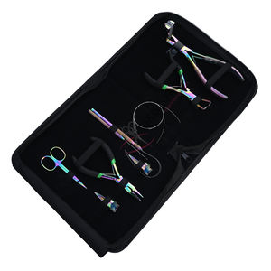 Kit d'outils pour extensions capillaires Rainbow pour micro-anneaux, nano-rings et extensions à bandes, avec pince, enfile-boucle et mini-ciseaux de coupe - Product Image 1