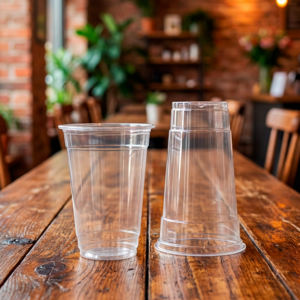 QUANG QUAN Hanoi Gobelets ronds jetables en PP à paroi simple 95 mm avec couvercles 16oz/24oz pour boissons, café, thé, jus, boissons froides transparentes - Product Image 6