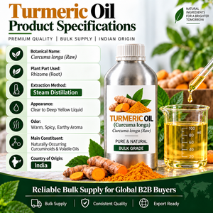 Huile de curcuma de qualité supérieure, huile essentielle naturelle, fournisseur et fabricant en gros en Inde - Product Image 2