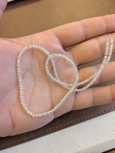Lab Grown White Diamond Rondelle Beads AAA Faceted 2.5-3.2mm Loose Certified Made in India Wholesale Supplier for Jewelry Making - Product Image 3