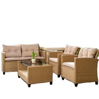 Ensemble de salon Mora, canapé en rotin, mobilier d'extérieur moderne, fabriqué au Vietnam, emballé dans une boîte en carton