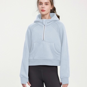 Oversized Hooded Pullover <b>Sweatshirt</b> Long Solid Color Unisex Regular Sleeve Fleece 100% Cotton Windproof Eco-Friendly 300g - Product Image 2