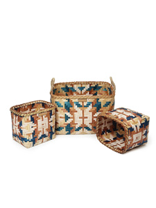 Elegant Attractive Natural Woven Bamboo <b>Basket</b> with Handles for Home Storage & Organization Bamboo Plant Pots Wholesale - Product Image 3