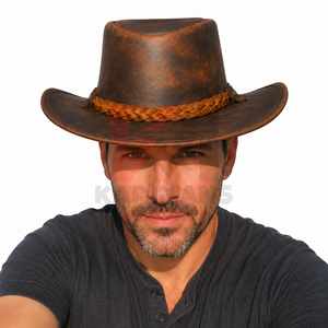 Sombreros de Vaquero de Cuero Premium de Fabricante OEM, Personalización de Marca, Estilo Rancho Occidental, Pedidos al por Mayor para Importadores Globales - Product Image 3