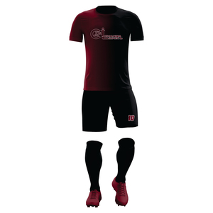 เสื้อวิคตอรี่ พัลส์ แขนสั้น โพลีเอสเตอร์ 100% ระบายอากาศได้ดี พิมพ์ชื่อผู้เล่น โลโก้ด้านหน้า ชุดฟุตบอล สำหรับวันแข่งขัน - Product Image 1