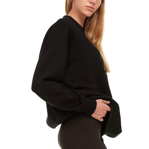 เสื้อสเวตเตอร์สำหรับผู้หญิง เสื้อสเวตเตอร์คอกลมผ้าฟลีซ เสื้อสเวตเตอร์แขนยาว ลำลอง สบาย ใส่สบาย ทรงหลวม ใส่ได้ทุกวัน นุ่ม อบอุ่น - Product Image 4