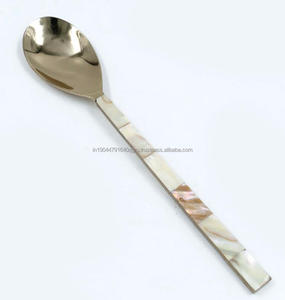 ชุดช้อนเสิร์ฟสแตนเลสและ MOP สง่างาม 2 ชิ้น - Product Image 2