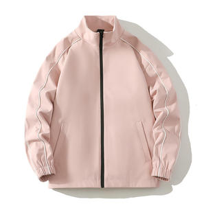 Traje Casual de Otoño para Hombre y Mujer, Pantalones Rectos, Chaqueta Cortavientos con Cuello Alto y Cordón Ajustable, Top de Punto, Ligero, para Parejas - Product Image 2