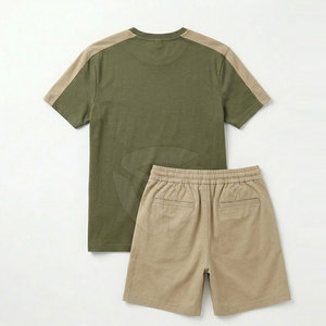 Breathable Two Piece <b>Set</b> For Men Featuring T-Shirt And Shorts Ideal For Sports Running Travel And Everyday Summer Fashion - Product Image 2