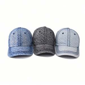 Gorra de Béisbol de Mezclilla Lavada con Diseño de Diamantes para Hombre y Mujer, Nueva Colección 2024, de Alta Calidad e Impermeable - Product Image 1