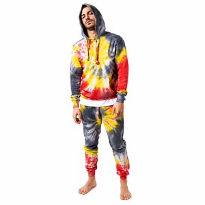 Custom <b>Tie</b> <b>Dye</b> Hoodie Tracksuit for Men Heavyweight Fleece Jogger <b>Set</b> Premium Streetwear Sweatsuit - Product Image 1