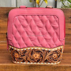 2025 New Wholesale Luxury Ladies Quilted Leather Handbags Hand Tooled Genuine Leather Shoulder Bag Diamond Lattice Crossbody Bag - Product Image 3