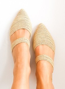 Mules d'été en raphia faites à la main : Babouches marocaines - Product Image 2