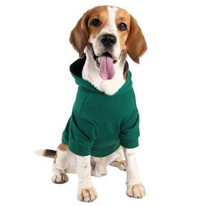 Ropa para mascotas, sudadera cómoda de algodón y forro polar sólido para perros, ropa protectora cálida para exteriores para todas las estaciones, ropa a juego para perros y dueños - Product Image 1