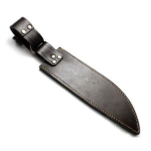 Étui en cuir texturé à grain riche, best-seller, pour couteaux Bowie à lame fixe - Product Image 1
