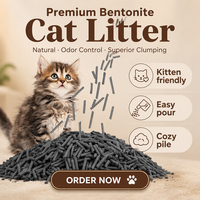 Litière pour chat au tofu OEM, marque privée, à base végétale, agglomérante, fournisseur, emballage personnalisé, vente en gros pour les propriétaires de marques