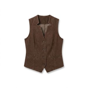 Chaleco vaquero corto para mujer al por mayor, vaquero lavado, producción OEM de fábrica para minoristas de moda estadounidenses - Product Image 4