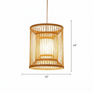 Lightweight Rattan Bamboo Lamp Shade Ceiling Hanging Lamp Covers For Home Hotel Office Restaurant And Indoor Decor <b>Lampshade</b> - Product Image 3