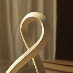 18 cm X 15.5 cm X 34 cm Aluminium Infinity Sculpture Handmade Geometric Art Decor Modern Eco-Friendly Durable for Living Room - Product Image 3