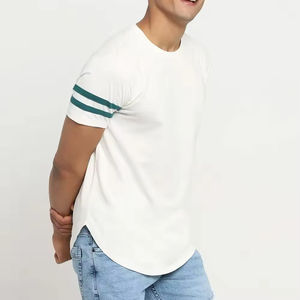 <b>Men's</b> High Quality 100% Cotton Knitted O-Neck T-<b>Shirt</b> Blank Eco-Friendly Oversized Customizable OEM/ODM Apparel - Product Image 2