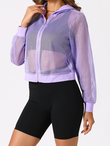 Sudadera con capucha de diseño personalizado, bordada, oversize, con hombros caídos, para otoño/invierno, para mujer, con espalda descubierta y malla hueca en los hombros, estilo urbano. - Product Image 6