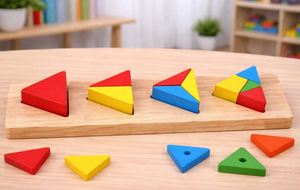 Rompecabezas de Fracciones con Formas para Niños, Juguete Educativo de Fracciones Colorido para Niños - Product Image 3